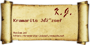 Kramarits József névjegykártya